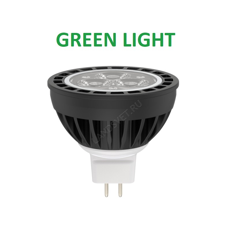 Светодиодная лампа MR16-7W-GREEN